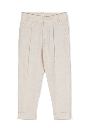 beige linen trousers ELEVENTY KIDS | EU6P30I0216185